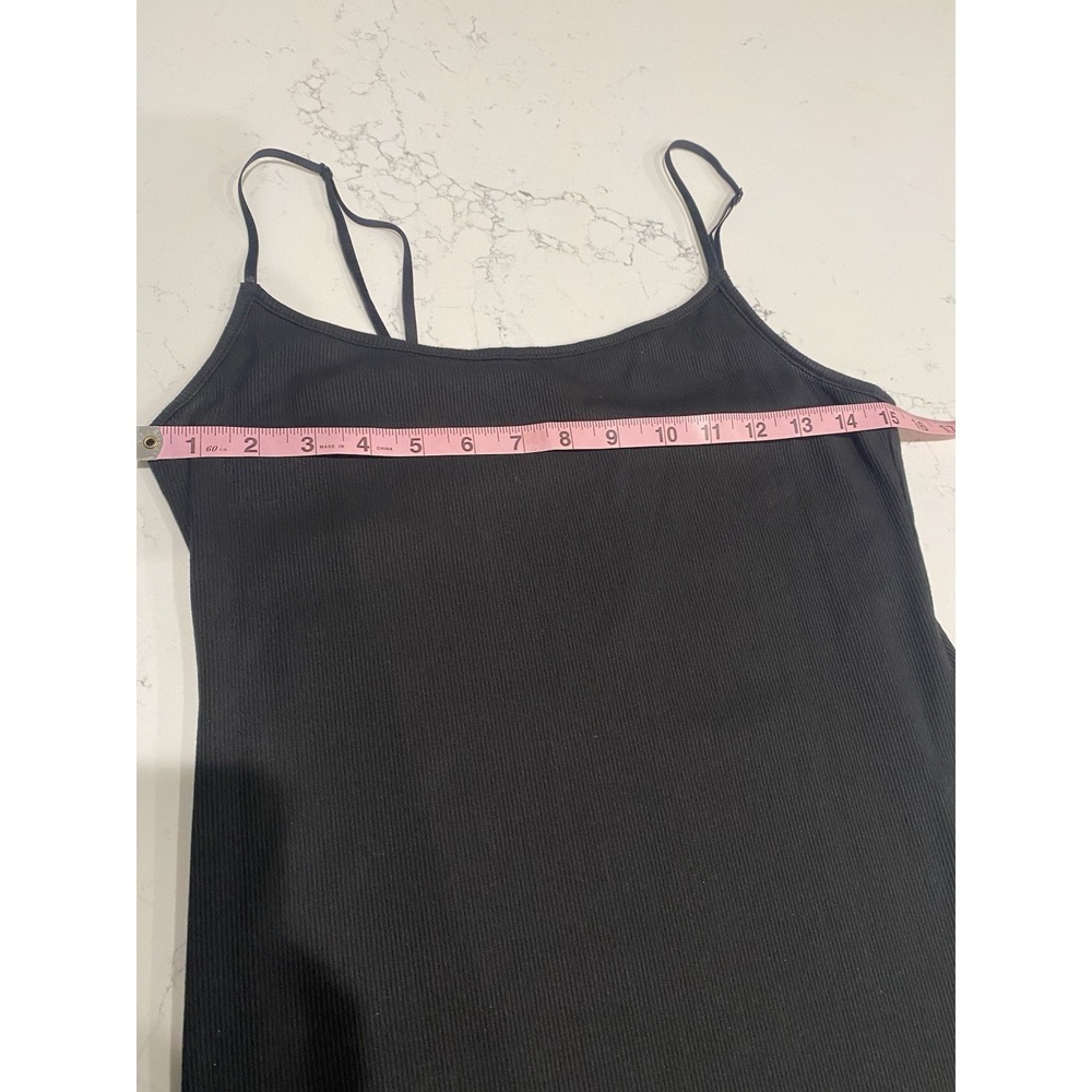 PinkBlush Maternity Dress XL Black Ribbed Maxi Sleeveless EUC Minimalist - Picture 6 of 9